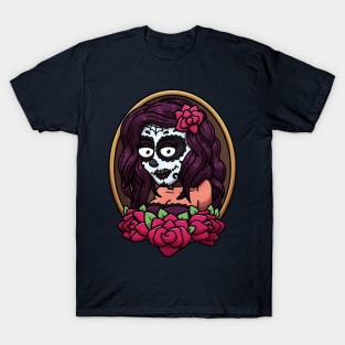 Sugar Skull Pin Up Girl T-Shirt